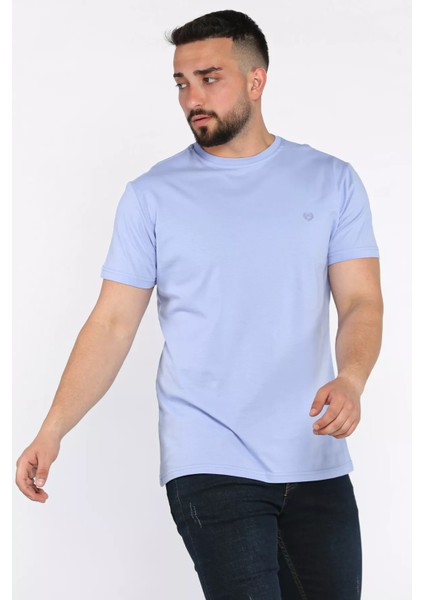 Bisiklet Yaka Nakışlı Erkek Tişört P-00017377 fiyatları