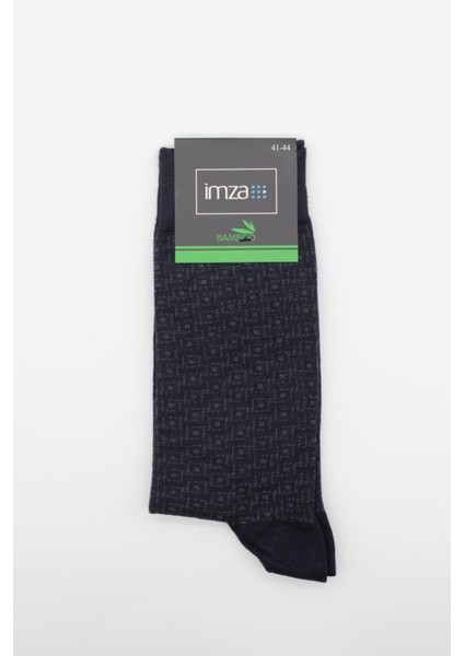 Koyu Lacivert Bambu Desenli Çorap 1060245104