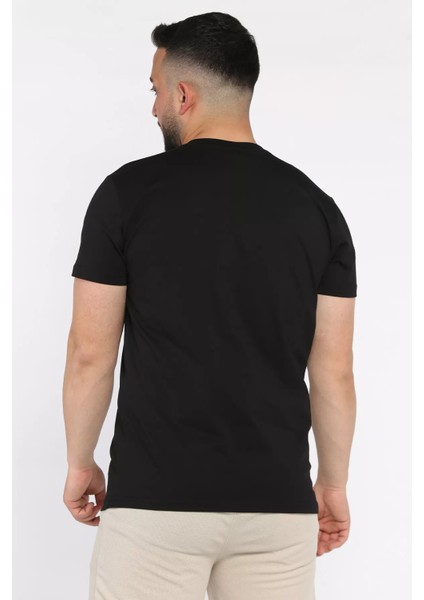 Bisiklet Yaka Nakışlı Erkek Tişört P-00017377 modelleri