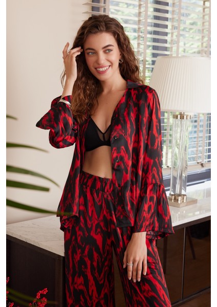 Femme Maskülen Pijama Takımı