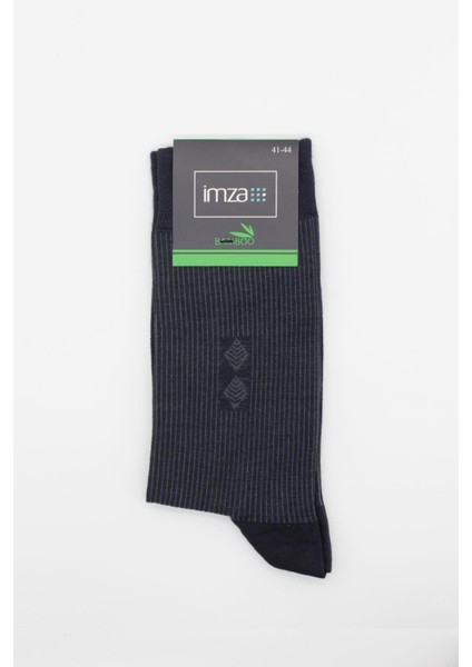 Koyu Lacivert Bambu Desenli Çorap 1060245105