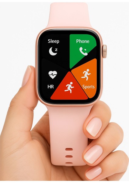 Haino Teko G9 Mini Akıllı Saat | Rose Gold | Bluetooth Arama | 3 Kordonlu | Fitness & Uyku Takibi