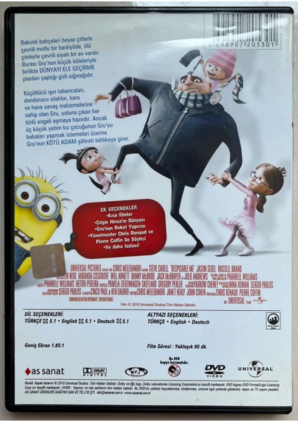 Çılgın Hırsız Despicable Me DVD Ata Demirer'in Sesiyle (Orjnal Dönem Baskı Dvd) fiyatları