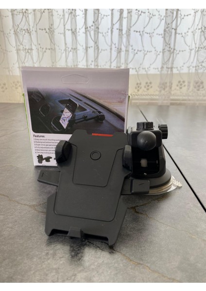 Bilginn Ticaret Araç Içi Uzayan Ayarlanabilir Cam ve Torpido Için Vantuzlu Oval Telefon Tutucu modelleri