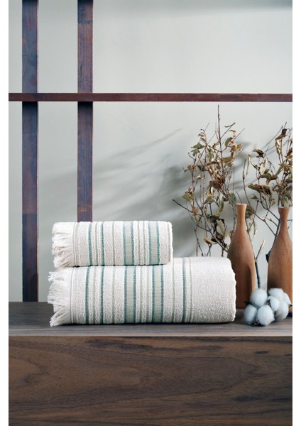 Liana 50X90 70X140 cm 2’li Banyo Havlu Takımı, Plaj Havlusu, Hamam Takımı