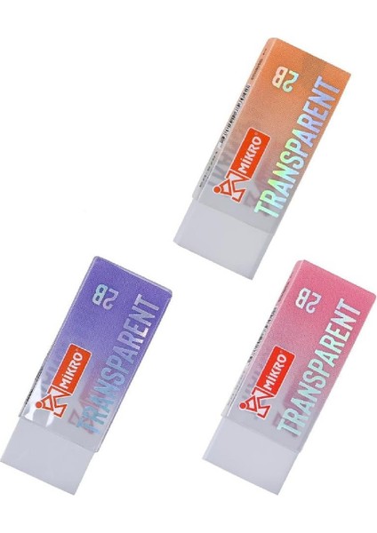 Büyük Boy Transparent Şeffaf Silgi 3 Adet ER-5701