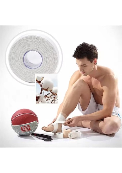 Rijit Fiksasyon Yapışkanlı Sporcu Bandajı 3.7cm x 10 mt Kırmızı fırsatları