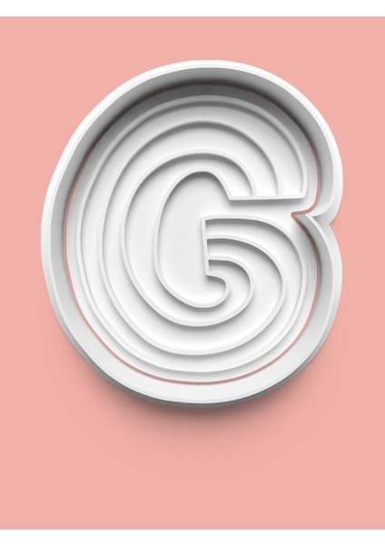 Desenli G Harfi Kurabiye Kalıbı ve Şeker Hamuru Kalıbı