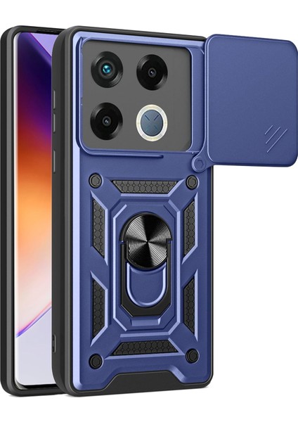 Infinix Gt 20 Pro Kılıf Pars Yüzüklü Standlı Darbe Korumalı Lacivert