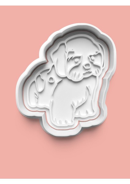 Shih Tzu Köpek Figürü Kurabiye Kalıbı ve Şeker Hamuru Kalıbı