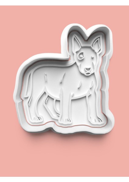 Bull Terrier Köpek Figürü Kurabiye Kalıbı ve Şeker Hamuru Kalıbı