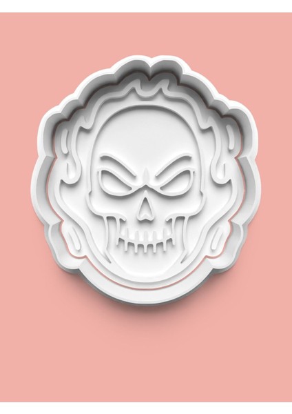 Ghost Rider Hayalet Sürücü Figürü Kurabiye Kalıbı ve Şeker Hamuru Kalıbı