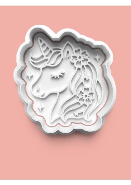 Unicorn Kurabiye Kalıbı ve Şeker Hamuru Kalıbı 4'lü Set
