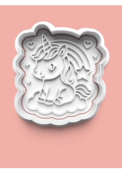 Unicorn Kurabiye Kalıbı ve Şeker Hamuru Kalıbı 4'lü Set