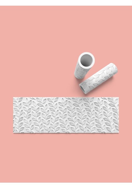 Hamur Seramik Polimer Kil Desen Verici Rulo Silindir 10 cm Uzunluk 0857-8