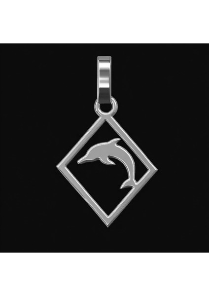 925 Ayar gümüş kolye yunus SM6654