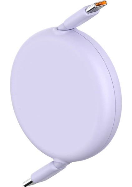 Free2Draw Mini Makaralı Type-C To Type-C 100W Kablo 1 mt Mor
