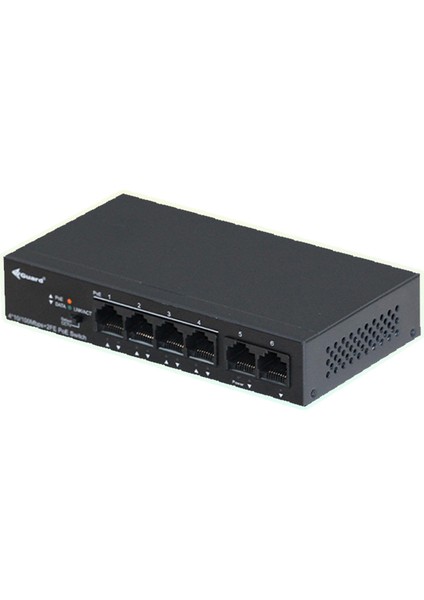 VG-SW1004P-60 4 Port 10/100 PoE + 2 Port FE Ethernet 60W PoE Yönetilemez Switch