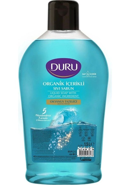 Sıvı Sabun Organik Içerikli Okyanus Tazeliği 1500 ml x 3 Adet fiyatları