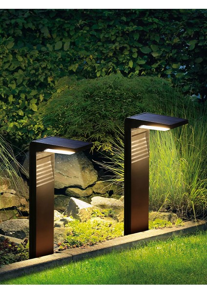 HL-5176 10W Solar Bahçe Armatür Güneş Enerjili LED Kazıklı Çim Armatürü Bahçe Aydınlatma-Günışığı