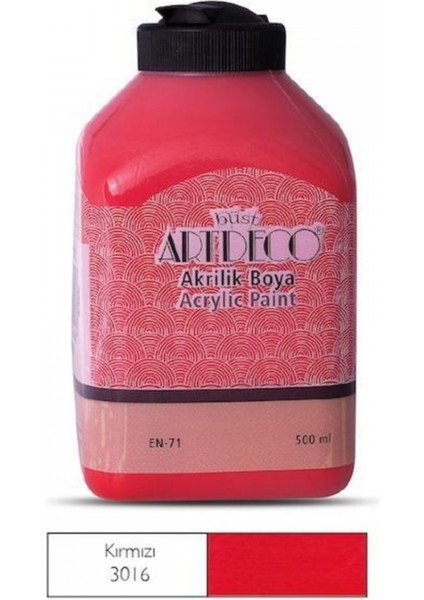 Akrilik Boya 500ml Kırmızı / 3016