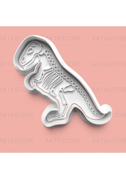 Dinozor Fosili Kurabiye Kalıbı ve Şeker Hamuru Kalıbı 4'lü Set modelleri