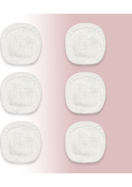 6 Adet Makyaj Temizleme Pedi Yüz Temizleme Pedi Tonik Pedi Yıkanabilir Biyeli