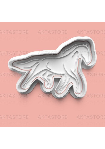 Koşan At Figürlü Kurabiye Kalıbı ve Şeker Hamuru Kalıbı