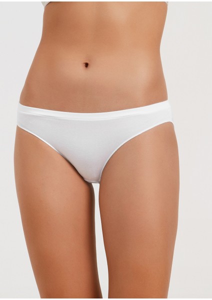 Soft Touch Yüksek Bel Slip Külot - Ekru