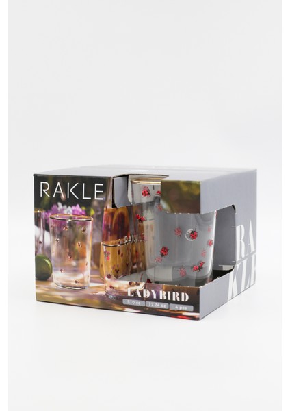 Ladybird 4'lü Meşrubat Bardağı - Şeffaf - 510 ml