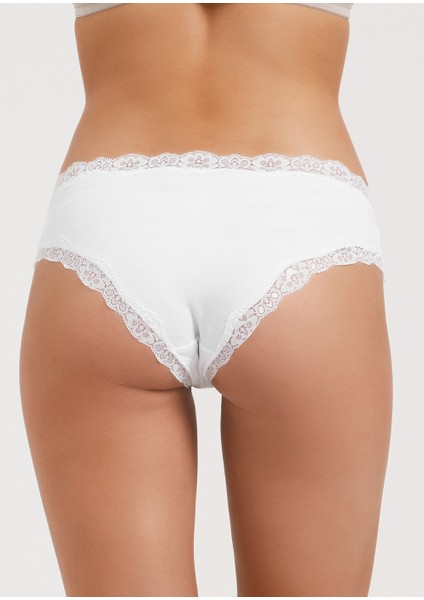 Soft Touch Lacy Slip Külot - Beyaz modelleri