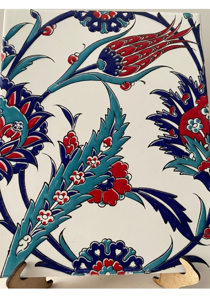 20x25 Cm Ac 313 Lale Desenli Kütahya Çini Seramik Karo indirimleri