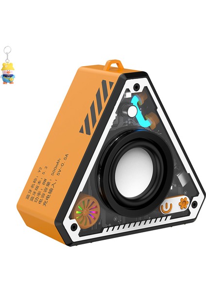 Serin Mecha Taşınabilir Kablosuz Bluetooth Hoparlör Hifi Surround Ses Efekti Açık Ses (Yurt Dışından)