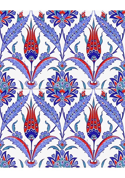 20x25 Cm AC 1002 Kütahya Çinisi Lale Desenli Çini Karo fiyatları