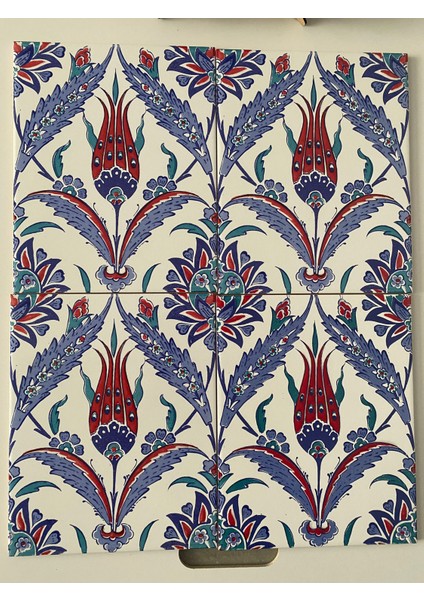 20x25 Cm AC 1002 Kütahya Çinisi Lale Desenli Çini Karo fırsatları