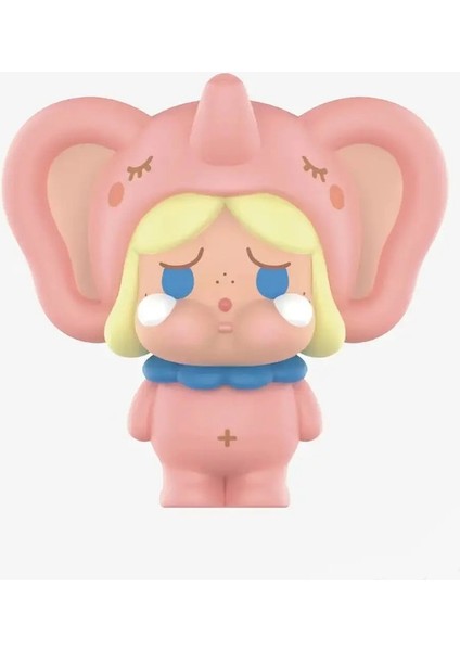 Orijinal Pop Bean Crybaby The Elephant Set Serisi Mini Doll Tayland Sınırlı Sevimli Anime Figürü Masaüstü Hediye Koleksiyonu: Mavi 1 Tahıl (Yurt Dışından)