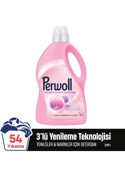 Yünlüler ve Narinler İçin Hassas Sıvı Bakım Deterjanı 2.97L (54 Yıkama)