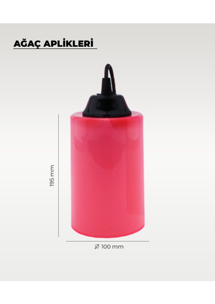 Şeker Pembe Silindir Ağaç Feneri fiyatları