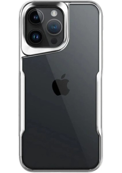 Apple iPhone 14 Pro Max Kılıf Boyi Silikon Kapak - Gümüş