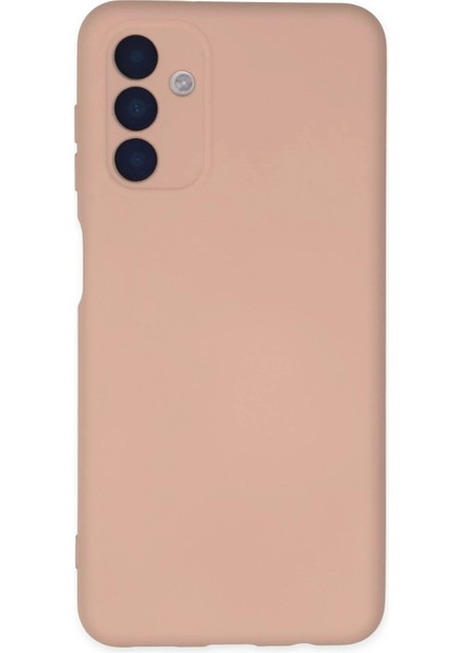 Samsung Galaxy A04S Kılıf Nano Içi Kadife Silikon - Pudra