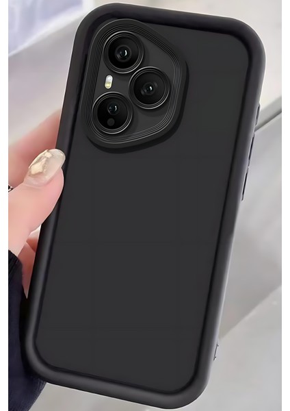 Honor 400 Pro 5g Kılıf Kamera Korumalı Yumuşak Dokulu Darbe Emici Siyah Silikon Kapak
