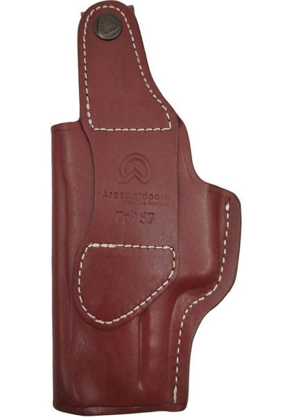 Canik Tp9 Sf Için Uygun Metal Maşalı Kemer Içi Kahverengi Deri Silah Kılıfı