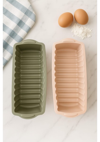 Silikon Baton Kek Kalıbı Dikdörtgen Çikolata Kalıbı