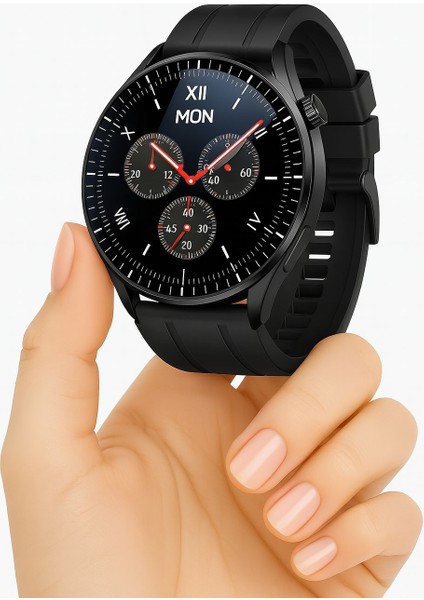 GT42 PLUS Akıllı Saat | 3 Kordon | Kablosuz Şarj | Bluetooth Görüşme | Nabız & Uyku Takibi | iOS & Android Uyumlu