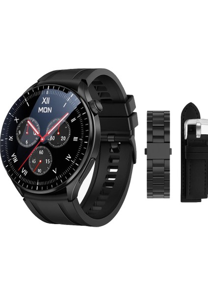 GT42 PLUS Akıllı Saat | 3 Kordon | Kablosuz Şarj | Bluetooth Görüşme | Nabız & Uyku Takibi | iOS & Android Uyumlu modelleri