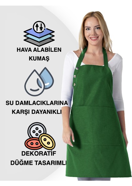 Boyun Ayarlı, Su Geçirmez, Cepli Şef, Aşçı, Mutfak Önlüğü , Cafe, Barista, Kuaför, Ressam ve Çiçekçi Önlükleri