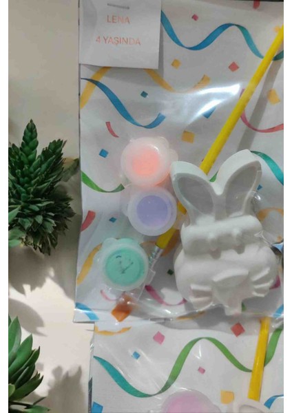 Tavşan / Boyayın Seti, Kendin Yap, Dıy, Doğum Günü Hediyesi, Tatil Hediyesi, 10 Adet