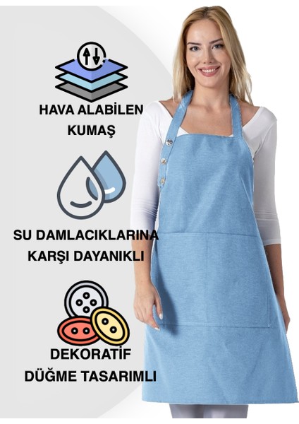 Boyun Ayarlı, Su Geçirmez, Cepli Şef, Aşçı, Mutfak Önlüğü , Cafe, Barista, Kuaför, Ressam ve Çiçekçi Önlükleri