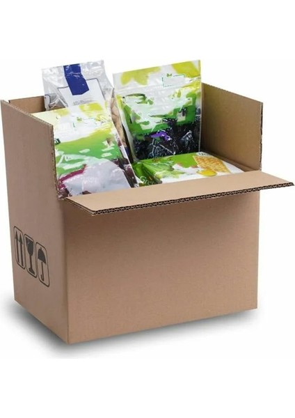 60X40X30 cm Esmer Çift Oluklu A-Box Taşıma Kolisi 100 Adet - Esmer