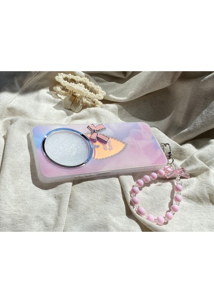 Redmi 14C Fiyonk ve Boncuk Detaylı Tatlı Silikon Kılıf